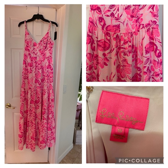 EUC Lilly Pulitzer, Melody Maxi Dress, Size 10 - Picture 14 of 17